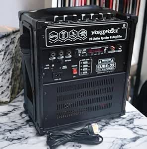 World Voice Series PA System 8" Cube-32 with Cordless MIC/Echo MIC BT ...