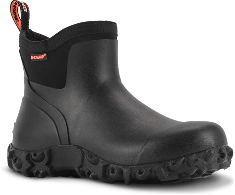 Showave Men's Ankle Rain Boots Waterproof Rubber Garden Boots Durable ...