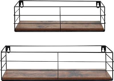 APPUCOCO Metal Multi-Purpose Wall Mount Floating Shelf Wall Mounted ...