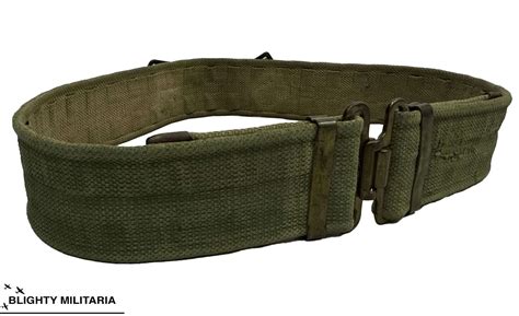 Original WW2 British Army 1937 Pattern Webbing Belt - Attributed in Belts