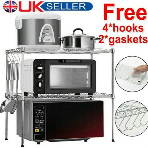 Buy Microwave Shelf Countertop, Expandable and Height Adjustable ...