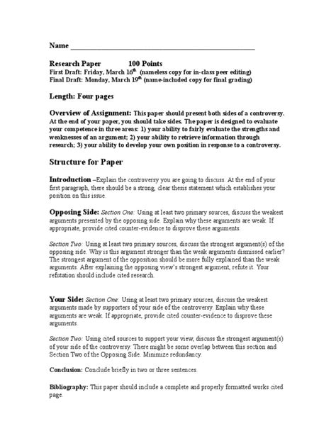 Research Paper Assignment | PDF | Science | Science And Technology