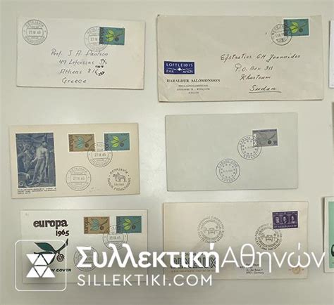 EUROPA 1965 14 FDC. 5 FRANCE, 2 TURKEY, 2 NETHERLAND, 2 SWITZERLAND, 3 ...