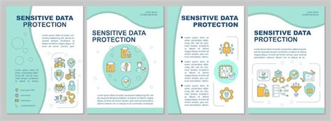 Sensitive data protection mint brochure template. personal security ...