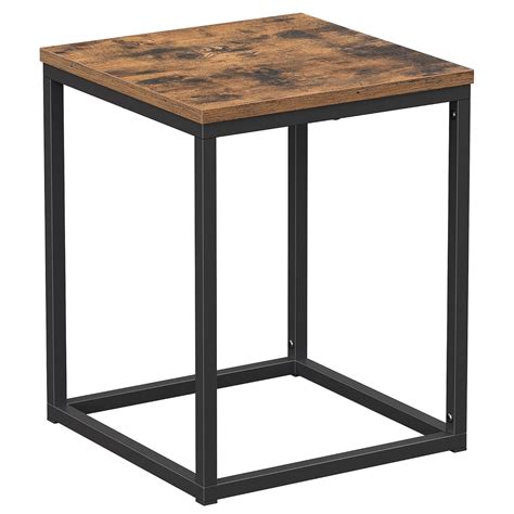VASAGLE End Table with Thickened Top Plate, 15.7 Inch Side Table ...
