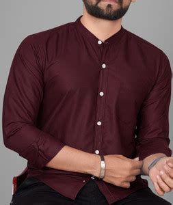 Voroxy Men Solid Casual Maroon Shirt - Buy Voroxy Men Solid Casual ...