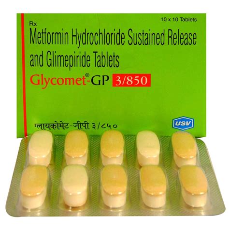Glycomet GP 3/850 Tablet | Uses, Side Effects, Price | Apollo Pharmacy