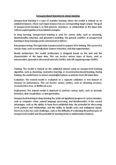 Unsupervised learning - The goal of unsupervised learning is to find ...