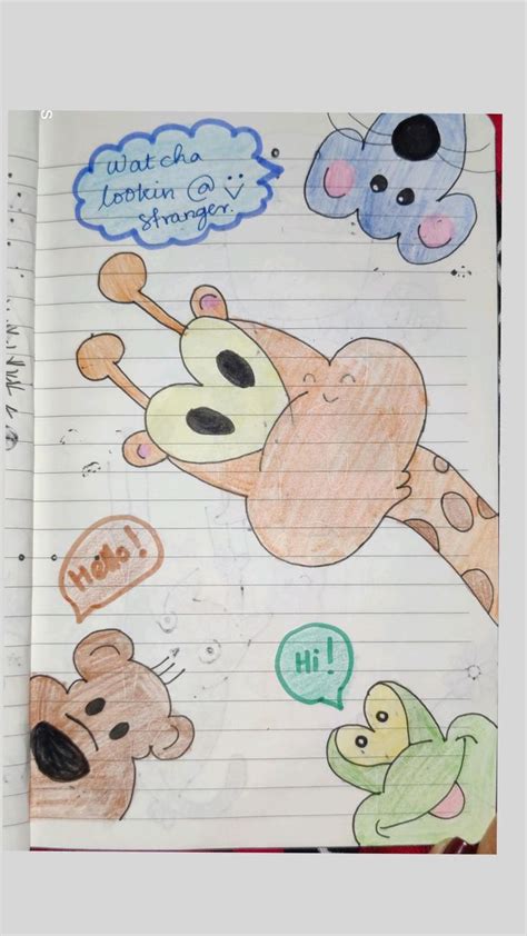 cute animals drawing | Character drawing, Animal drawings, Drawing ...