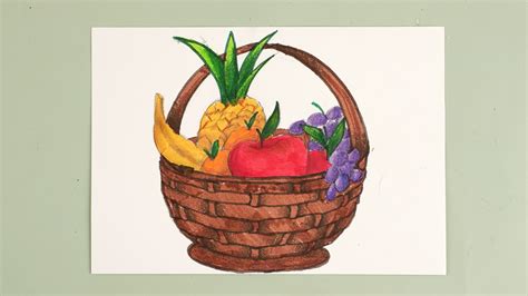 Fruit Basket Design Drawing at Caitlyn Tooth blog