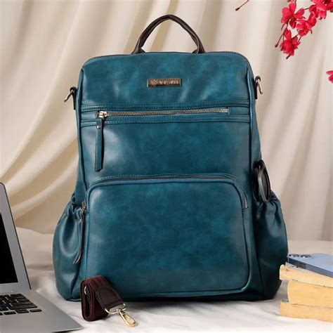 Timeless Diva Women Laptop Backpack - Teal Blue – Vismiintrend
