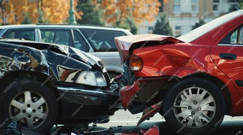 Premium Photo | A car after an accident on the road A damaged crashed ...