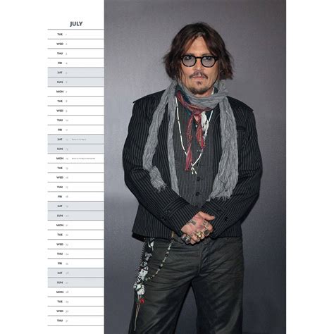 Johnny Depp A3 Calendar 2025