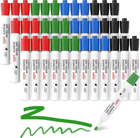 Amazon.com : Comix Dry Erase Markers, 36 Bulk 4 Colors White Board ...