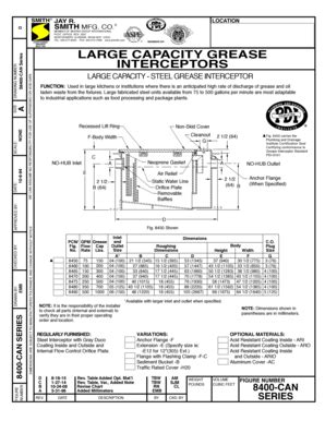 Fillable Online 8400-CAN Series Large Capacity Steel Grease Interceptor ...