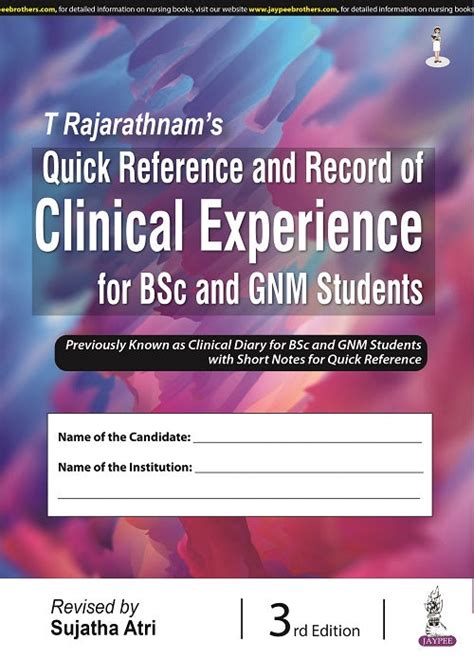 T RAJARATHNAM’S QUICK REFERENCE AND RECORD OF CLINICAL EXPERIENCE FOR ...