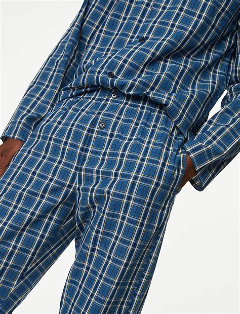 Buy Pure Cotton Checked Pyjama Set at Marks & Spencer