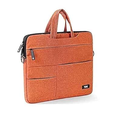 TGK 14 inch Waterproof Laptop Briefcase (Velvet - Orange) : Amazon.in ...