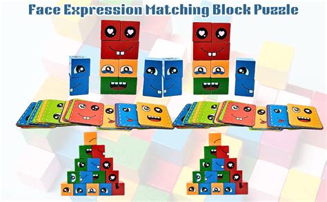 Wooden Cube Face Changing Puzzle for Kids | Crazy Face Puzzles ...