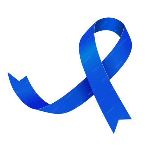 Premium Vector | Colorectal Cancer Awareness Month Blue ribbon Vector ...