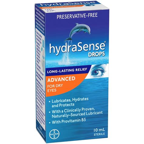 HydraSense Advanced Eye Drops for Dry Eyes, Preservative-Free with ...