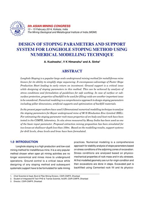 Image result for Resuing Stoping Method