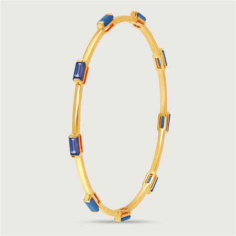 Twilight Whirl 14KT London Blue Topaz Bangle