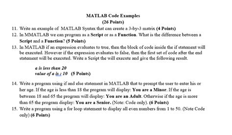 Image result for MATLAB Syntax Examples Code