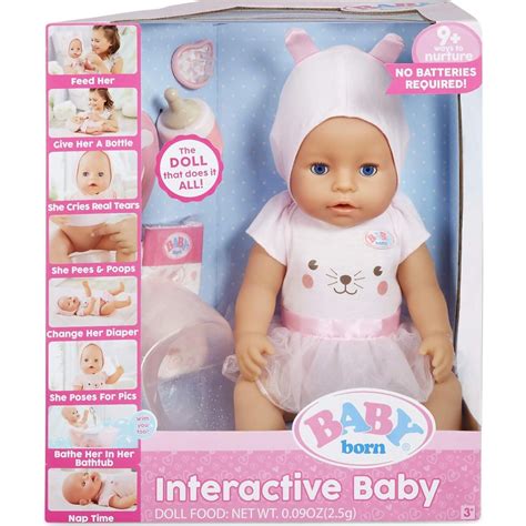 Baby Born – Interactive Baby Doll Girl In Pink Dress – Tates Toys ...