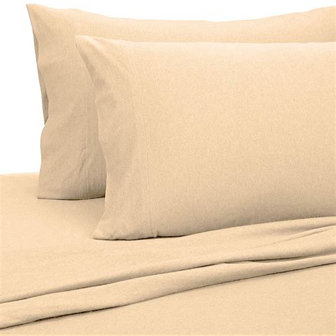 Jersey Sheets King [4-Piece, Beige] Cotton Bed Sheets - Extra Soft ...