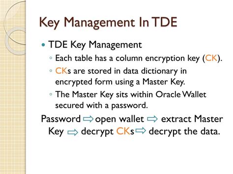 Image result for Transparent Data Encryption Oracle Database Key Management Framework