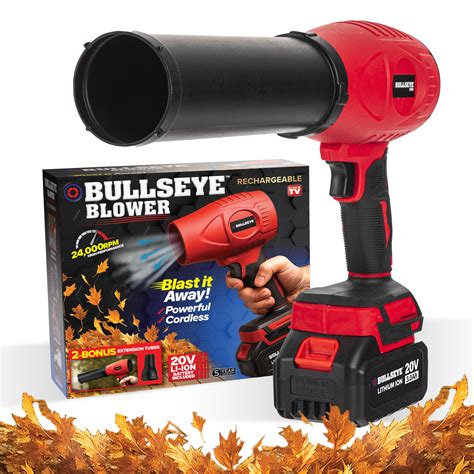 Bullseye Blower Rechargeable Cordless Leaf Dust Air Blaster - Bell + Howell