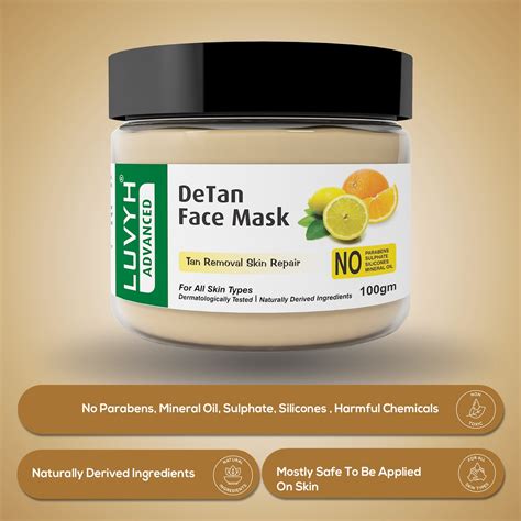 DeTan Face Mask Skin Brightening Mask for Women's and Men's - Luvyh