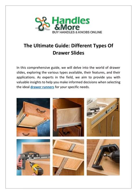 Image result for Different Types of Drawer Slides