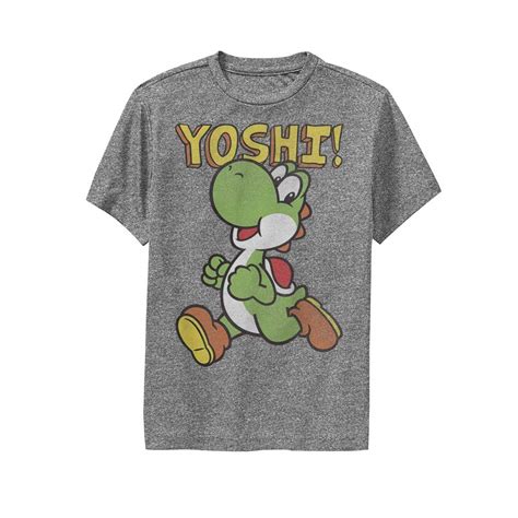 Buy Nintendo Boys' Performance Tee, Charcoal Heather, Large at Amazon.in