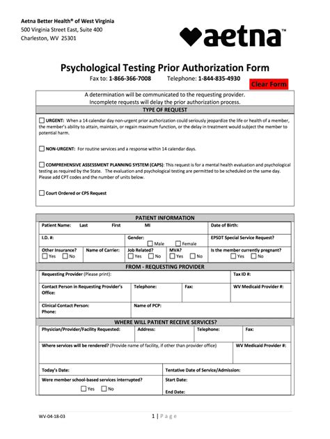 Fillable Online FINAL - Psychological Testing Prior Auth Form ...