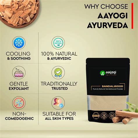 Pure Sandalwood Powder – 100gm for Glowing & Spotless Skin – Aayogi ...