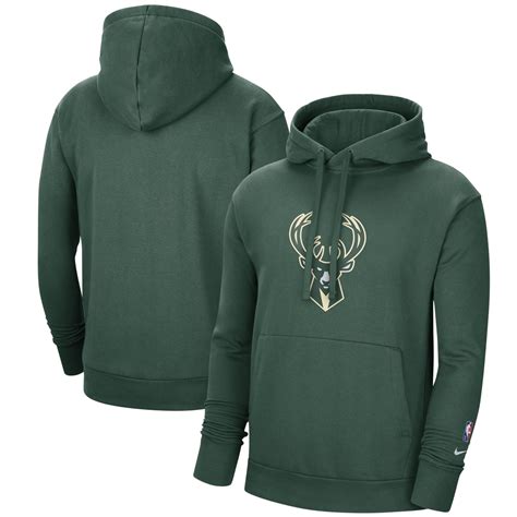 Milwaukee Bucks Nike Essential Logo Fleece Hoodie - Mens