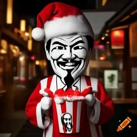 Japanese KFC Christmas mascot character on Craiyon