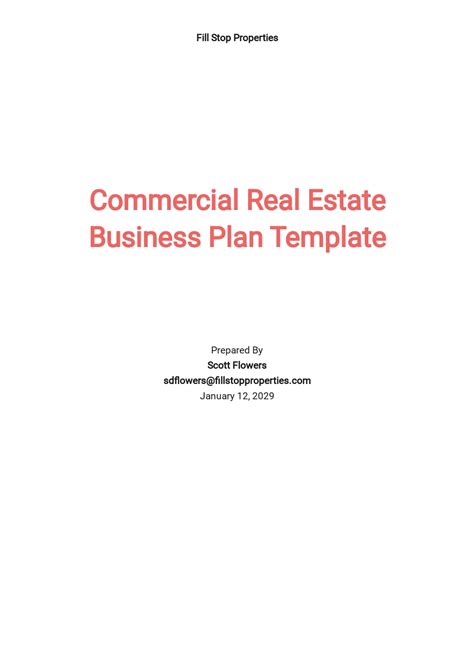 Real Estate Business Plan Template 的图像结果