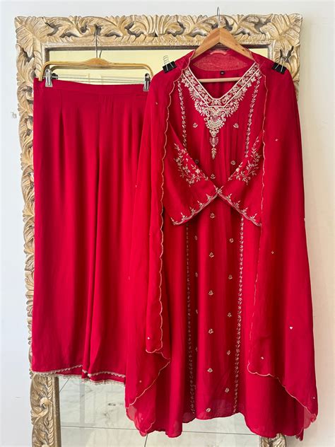Premium russian silk handworked Aline suit – Pehnava Lawns