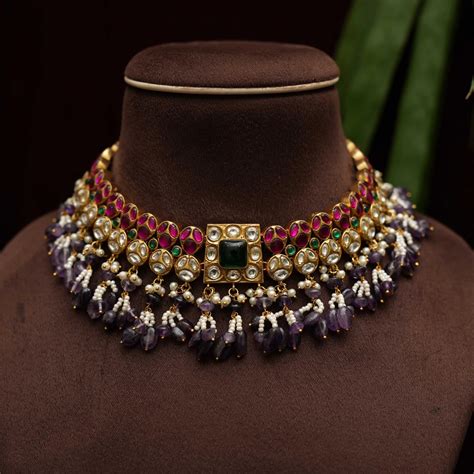 Kundan Choker Necklace & Polki Choker Necklace