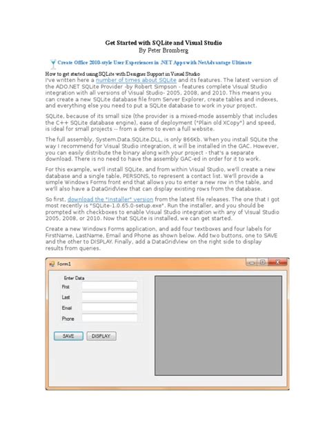 Image result for How to Use SQLite in Visual Studio 2019