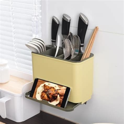 BAREPEPE Plastic Cutlery Holder Stand For Spoons Knife Chopsticks Ladle ...