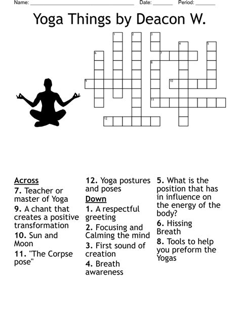 Yoga Crossword - WordMint