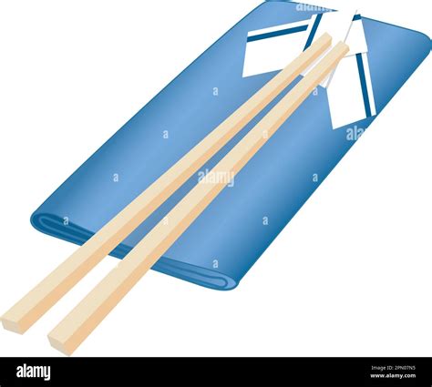 Chopsticks - ohashi, neatly placed on s napkin Stock Vector Image & Art ...