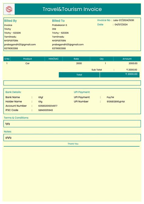 InvoiceFree — Travel & Tourism Invoice Generator,Creator,Maker