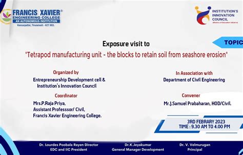 Exposure Visit to Tetrapod manufacturing unit | News & Events | Francis ...