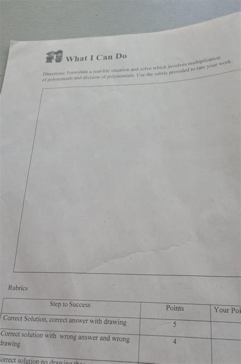 What I Can Do Directions: Formulate a real-life situation and solve ...