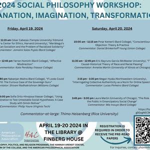 2024 Social Philosophy Workshop, Bard College, Barrytown, 19 April to ...